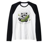 Pickles And Panic Attacks Mental Health Retro Raccoon Raglan Baseball Tee