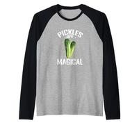 Pickles are Magical Funny Pickle Magic Raglan Baseball Tee