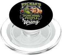 Pickles Because Punching People Is Wrong PopSockets PopGrip for MagSafe