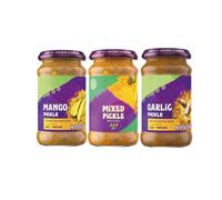 Pickles Bundle - Mango Mild, Mixed & Garlic - 283g Each | Authentic Indian Condiments | Pack of 3 | Diverse Flavors of India | Vegetarian-Friendly | Perfect Accompaniment