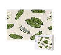 Pickles Or Pickled Cucumbers,300 Pieces Wooden Jigsaw Family Game Jigsaw Puzzles for Adults Teens Home Decor