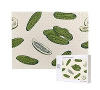 Pickles Or Pickled Cucumbers,500 Pieces Wooden Jigsaw Family Game Jigsaw Puzzles for Adults Teens Home Decor