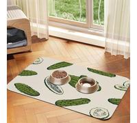 Pickles Or Pickled Cucumbers,Waterproof Pet Feeding Mat,PU Leather Placemats for Cat Dog Water Bowl,Food Mats,40x60cm