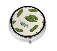 Pickles Or Pickled CucumbersMeta Pill Box 3 Compartment Medicine Case,Portable Organizer