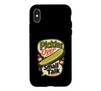 Pickles Over Small Talk Introvert Foodie Case for iPhone X/XS