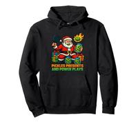 Pickles Presents and Power Plays Pickleball Santa Pullover Hoodie