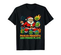 Pickles Presents and Power Plays Pickleball Santa T-Shirt