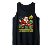 Pickles Presents and Power Plays Pickleball Santa Tank Top