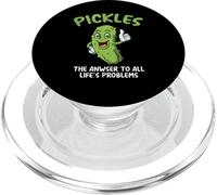 Pickles The Answer To All Problems Cucumber Vegetable Pickle PopSockets PopGrip for MagSafe