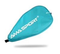 PICKLETECH AMA Sport Pickleball Paddle Cover - Protecting Your Paddle - Complete Coverage - Premium Pickleball Accessories and Pickleball Equipment - PU Leather Pickleball Case -Blue