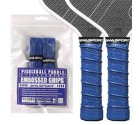 PICKLETECH AMA Sport Pickleball Paddle Grip Tape - 2 Pack - Perforated Embossed Replacement Grip Wrap for Pickleball Racket-Moisture Wicking Tacky Surface - Anti-Slip Ridge-Dark Blue
