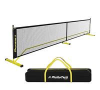 PICKLETECH - APB-PNS-Yellow - Portable Pickleball Net Slim 4.0-6.7 m - Tournament Special - Weather-Resistant Net + Carry Bag - Professional Pickleball Equipment - Court Equipment