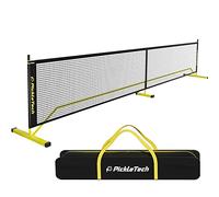 PICKLETECH - APB-PT22FT-Yellow - Outdoor Resistant PRO Portable Pickleball Net - 6.7 m - 22 ft - Reinforced 3.0 Version - Pickleball Court Equipment