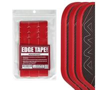 PICKLETECH Pickleball Edge Guard Tape - Red Diagonal Stripe Pattern Edge Tape for Pickleball Paddle - Fit Perfectly Curved Edge - No Wrinkling