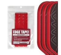 PICKLETECH Pickleball Edge Guard Tape - Red Diagonal Stripe Pattern Edge Tape for Pickleball Paddle - Fit Perfectly Curved Edge - No Wrinkling