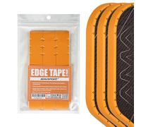 PICKLETECH Pickleball Edge Guard Tape - Yellow Diagonal Stripe Pattern Edge Tape for Pickleball Paddle - Fit Perfectly Curved Edge - No Wrinkling