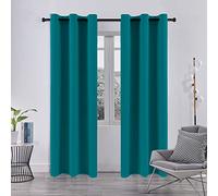 Pickluc Teal Blackout Curtains with Grommet 84 Inches Long 2 Panels Set, Light Blocking Window Drapes for Living Room, Thermal Insulated, Noise Reduction, Privacy Protection, 42" Wide x 84" Length