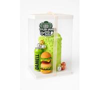 PicknPackDirect Clear Cake Box/Transparent Cake Box/Gift Box - 12 inch square base, 17.7 inch / 45cm tall - white, with a solid lid and board