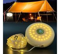 PICKONA 20M Portable Camping Lights - USB Rechargeable, Waterproof, Stowable String Lights for Outdoor [Energy Class A]