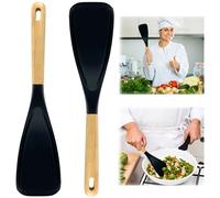 PICKONA 2PCS Multifunction Spatula Cooking Spoons, Multifunctional Spatulas, Multi Function Spoon Spatulas, Fashionable and Minimalist Style Cooking Spoon with Wooden Handle, Spurdle for Cooking