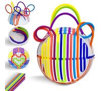PICKONA Sensory Fidget Toy Sensory Ball for Kids Autism Adults Fidget Toys with 24 Strings Calming Stress Relief Toy for ADHD Focus & Anxiety Sensory Activity Ball Puzzle Solution
