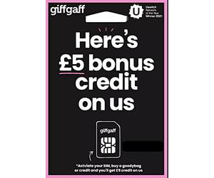 Pickpiff Giffgaff Multi SIM Card - Nano/Micro/Standard, Unlimited Calls, Text, Data. Get £5 Bonus Credit with First Top Up. 4G on O2 Network