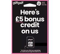 pickpiff Giffgaff O2 4G SIM Card - Unlimited Calls, Text in UK, 5 Bonus Credit When Topup 10 First Time, No Cntract, Monthly Rolling & Pay as you Go