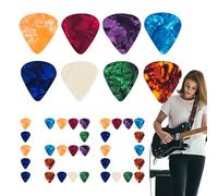 Picks For Guitar - Set of 120 Acoustic Mandolin Plectrum, Ergonomic Design | 0.46/0.71/0.96mm, Musical Instrument Accessories for Studio Recording Beginner Practice, Variety Colorful Strum