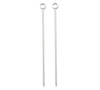 Picks Stainless Steel Martini Picks Set Fruit Stick Reusable Drink Picks Toothpicks For Martini Olives Appetizers Bloody Mary (2,Silver)