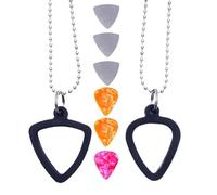 Picks Storage Necklace - Colorful Celuloid | Guitar Pick Holder Necklace, Electric Guitar, Portable Music Accessory, Bass Playing Supplies For Stage Concert Performance
