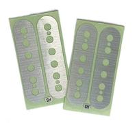 Pickup Stickers for Humbucker // Seymore Duncan SH-1 - Metallic