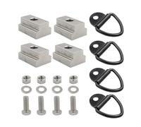 Pickup Truck Cargo Bed Deck Cleat Tie Down Rings 3/8"-16 Thread T Slot Nut Washer Trailer Hook Secure Cargo Rings
