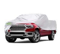 Pickup Truck Full Covers 190T Painted Silver with Windproof Straps Sun UV Snow Dust Resistant Protection Indoor Outdoor