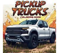 Pickup Trucks Coloring Book: Simple & Big Designs | Bold and Easy Coloring Pages for All Ages