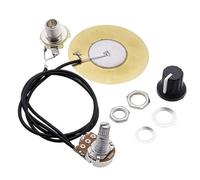 Pickup Wiring Kit 50mm Sensitive Transducer Pickups Prewired Amplifier with 6.35mm Output Jack for Guitar Mandolin Cigar box Guitar Violin Ukulele Banjo