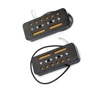 pickups 2Pcs Off White/black Single Coil Soap Bar Pickups Electric Guitar Parts 50mm / 52mm Hole