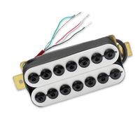 pickups 7 String Electric Guitar Humbucker Big Hex Adjustable Dual Coil Pickup Coil Splitting Pickup N8.5K/B14K Output (Color : Black Neck 58mm)