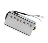 pickups 7-String Guitar Brass Cover Humbucker Slotted 8.5K/14K Coil Splitting Pickup For 7-String Electric Guitar (Color : Silver Bridge)