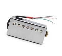 pickups 7 String Guitar Brass Cover Humbucker Slotted 8.5K/14K Coil Splitting Pickup For Electric Guitar (Color : Neck silver)