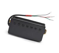 pickups 7 String Guitar Brass Cover Humbucker Slotted 8.5K/14K Coil Splitting Pickup For Electric Guitar (Color : Neck Black)