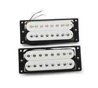 pickups 8 String Dual Coil Electric Guitar HumbuckerPickup Coil Spliting Pickup N10K/B15K Output Guitar Parts White (Color : 1Set with frame)