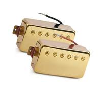 pickups Brass Electric Guitar Humbucker Pickup Neck Bridge Pickup For Style Electric Guitar Brass Cover Guitar Pickup Silver (Color : Gold Each 1pcs)
