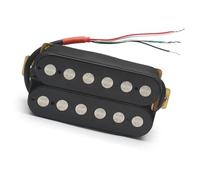 pickups Electric Guitar Humbucker 6.3mm Big Pole Piece Dual Coil Guitar Pickup With 4 Conduct Cable/Coil Splitting (Color : Neck Black)