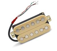 pickups Electric Guitar Humbucker 6.3mm Big Pole Piece Dual Coill Guitar Pickup With 4 Conduct Cable Coil Splitting Neck Bridge (Color : Iy Neck 52mm)