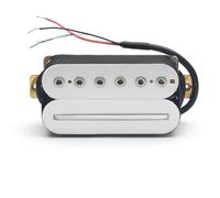pickups Electric Guitar Humbucker Adjusting Dual Coil Guitar Pickup With 4 Conduct Cable Coil Splitting Black (Color : Bridge White)