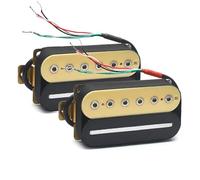 pickups Electric Guitar Humbucker Adjusting Dual Coil Guitar Pickup With 4 Conduct Cable Coil Splitting Black (Color : 1Set Off white-Black)
