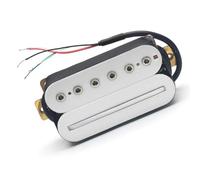 pickups Electric Guitar Humbucker Pickup Adjusting Dual Coil Guitar Pickup With 4-Conduct Cable/Coil Splitting (Color : White Bridge)