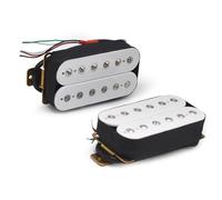 pickups Electric Guitar Pickup Coil Spliting Pickup Humbucker Dual Coill Pickup 4 Conduct Cable N-7.5K/B-15K Output White (Color : Neck and Bridge)