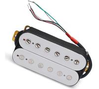 pickups Electric Guitar Pickup Coil Splitting Pickup Humbucker Dual Coil Pickup 4 Conduct Cable N-7.5K/B-15K Output White (Color : Neck Pickup)
