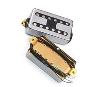 pickups H Style Brass Cover Electric Guitar Pickup Coil Spliting Pickup Humbucker Dual Coill Pickup N7.5K/B15K Output (Color : Silver N and B)